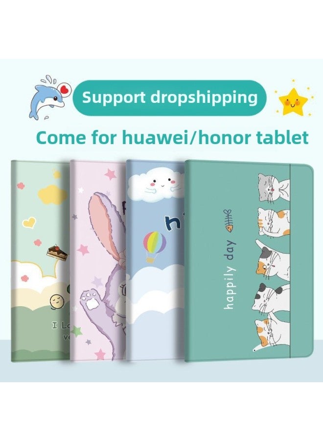 For Huawei 2023 Matepad11.5 Inch Flat Panel Protective Case Glory X8 Anti-fall Case Enjoy Cartoon-Color:Animal Paradise-Applicable Model:Glory Tablet X8 Pro-11.5 Inches - Image 2